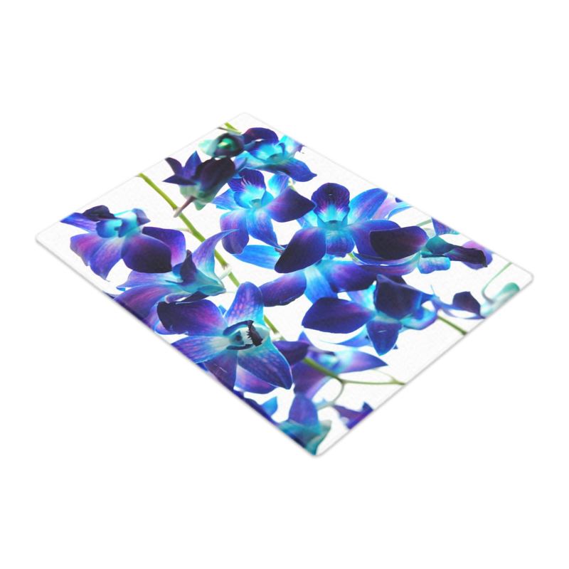 Purple Orchids Glass Chopping Block