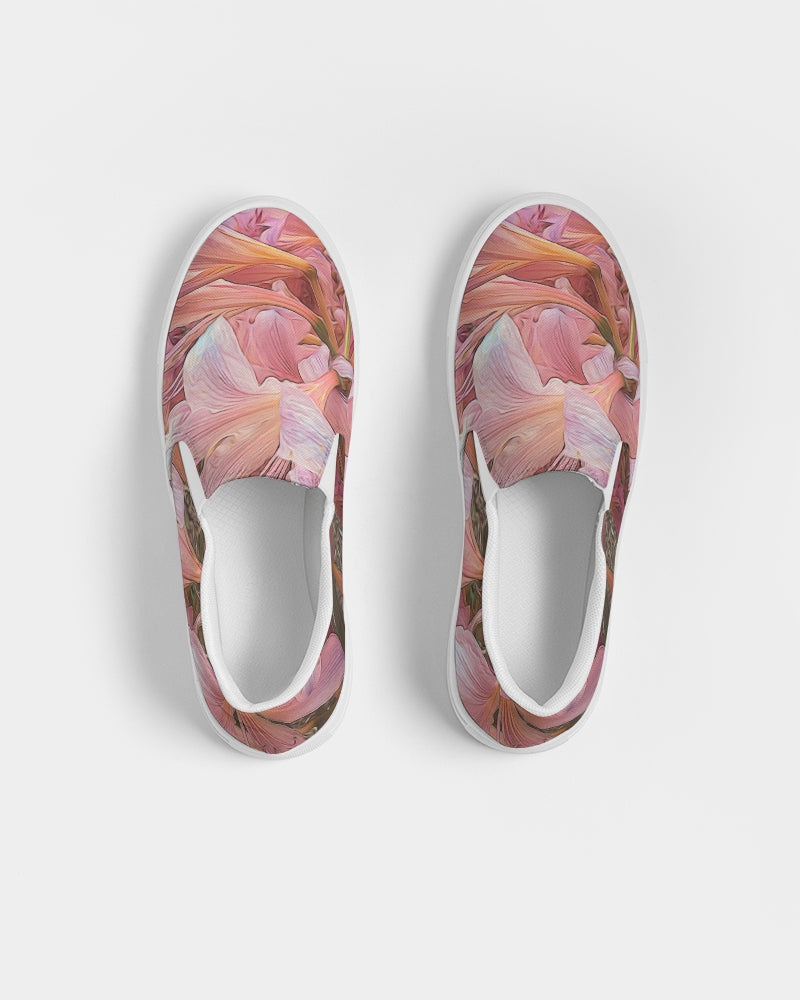 Pink Amaryllis Women's Slip-On Canvas Shoe