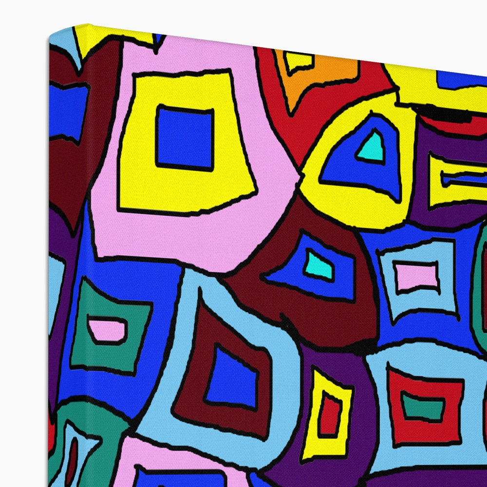 Wavy Square Pattern Canvas