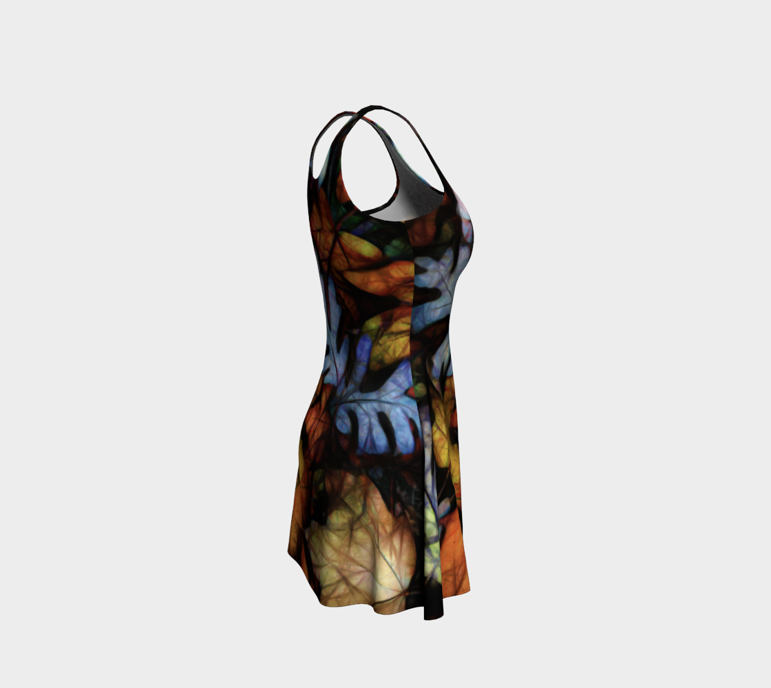 Mid October Leaves Flare Dress