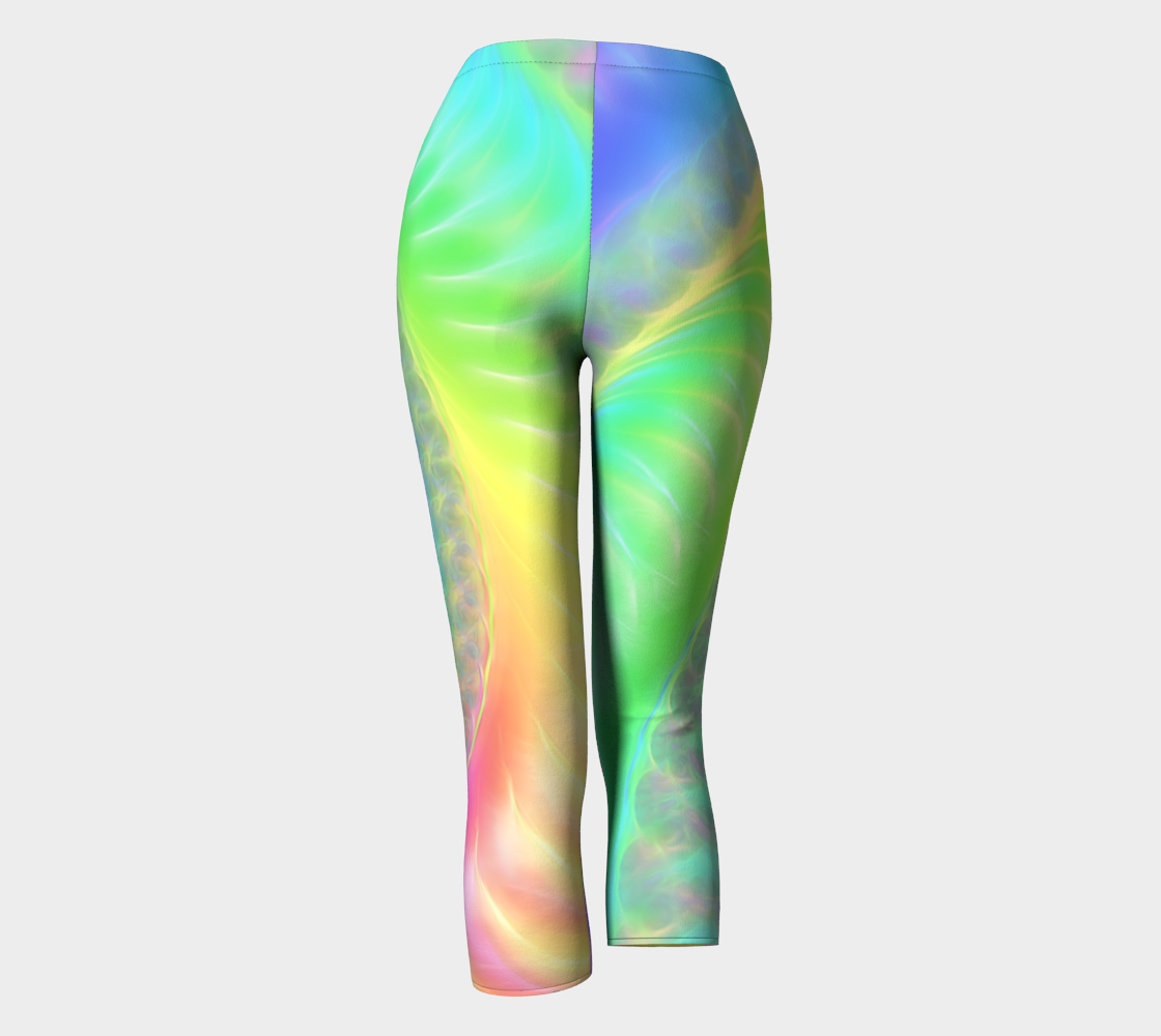 Pastel Rainbow Shell Fractal Capris