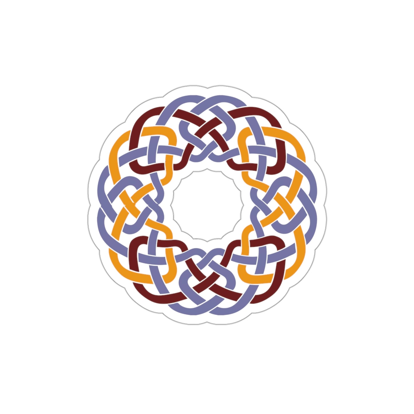 Red Yellow Blue Celtic Knot Die-Cut Stickers