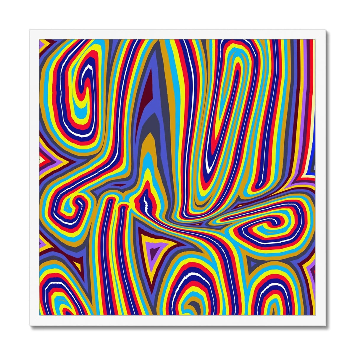 Curly Swirls Framed Print