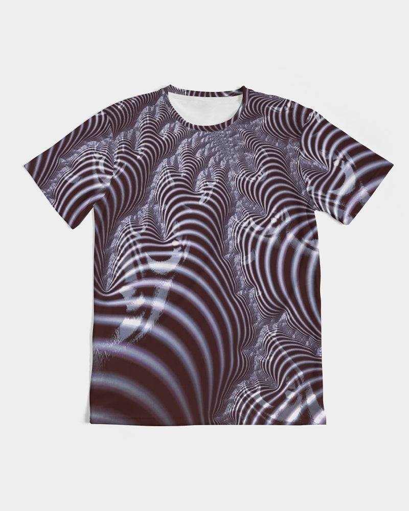 Black and White Spiral Fractal Men's Tee
