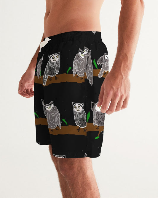 Owls Pattern Men's Swim Trunk