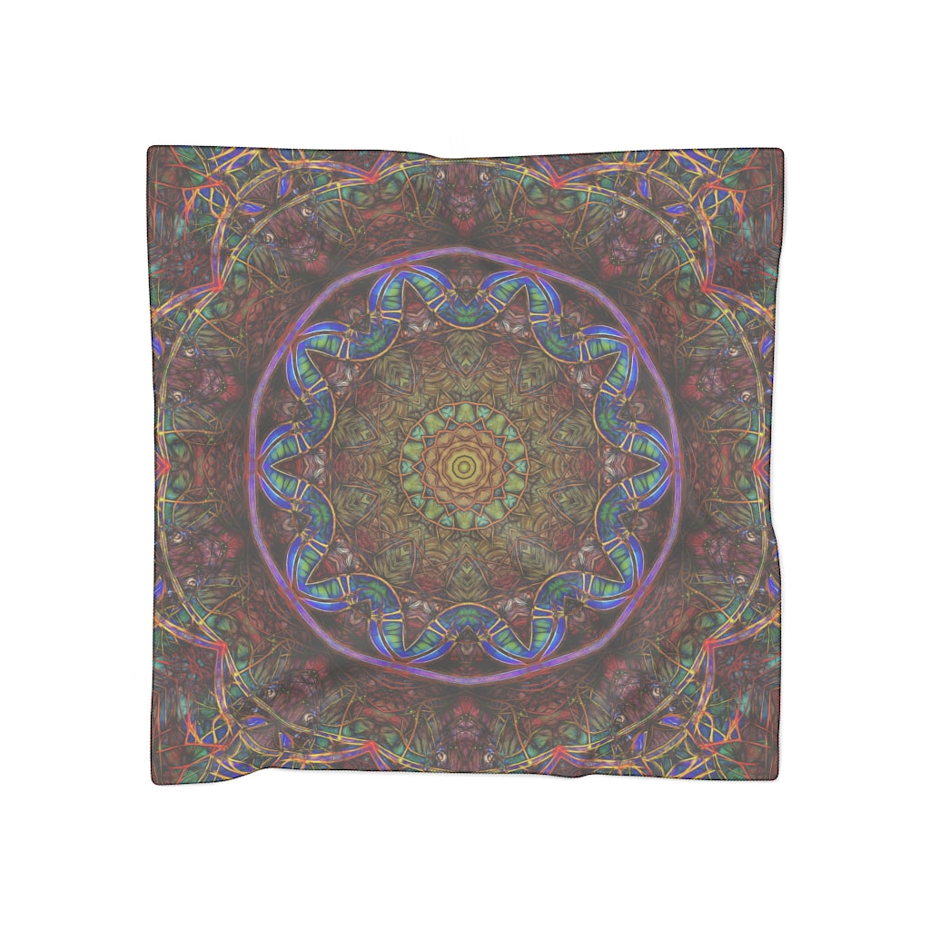 Blue Pink Windy Abstract Poly Scarf