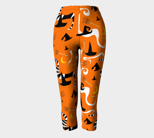 Witches Hats and Brooms Capris