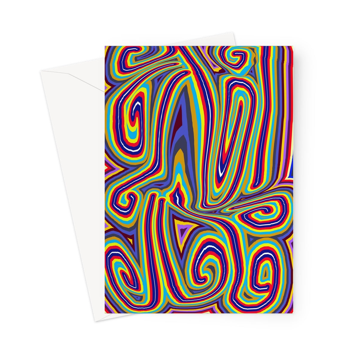 Curly Swirls Greeting Card