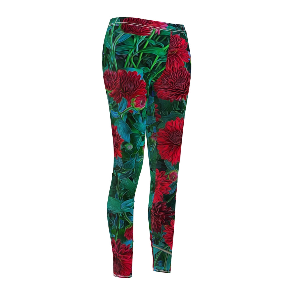 Red Mums Women's Cut & Sew Casual Leggings
