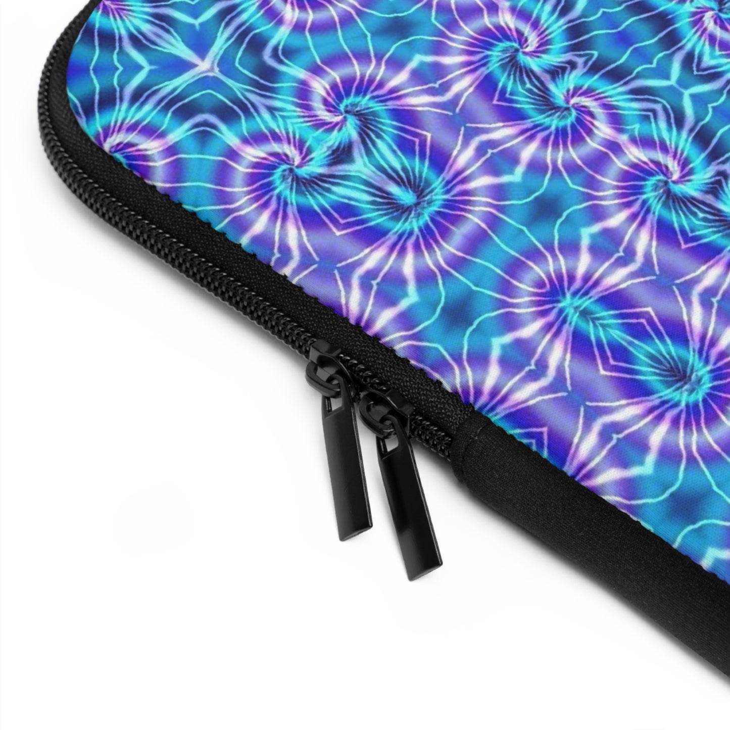 Blue and Purple Tie Dye Kaleidoscope Laptop Sleeve