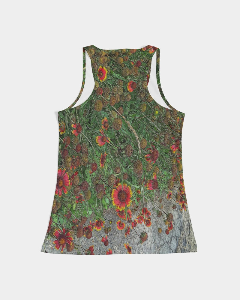 Orange Flower Garden Women's Tank