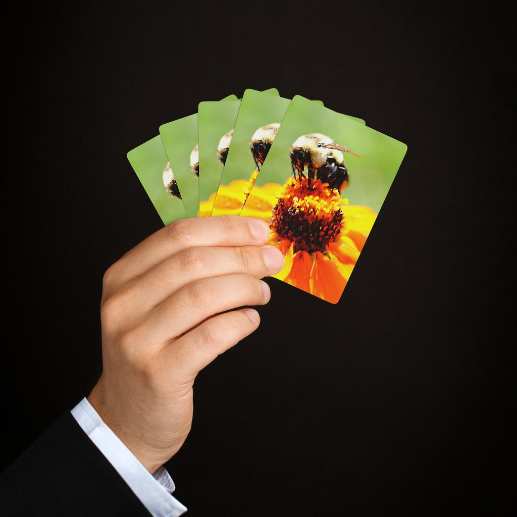 Bee On a Flower Custom Poker Cards