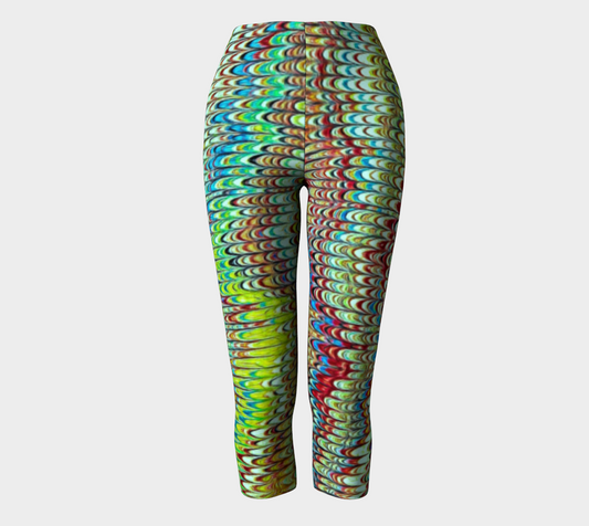 Cool Green Marbled Capris