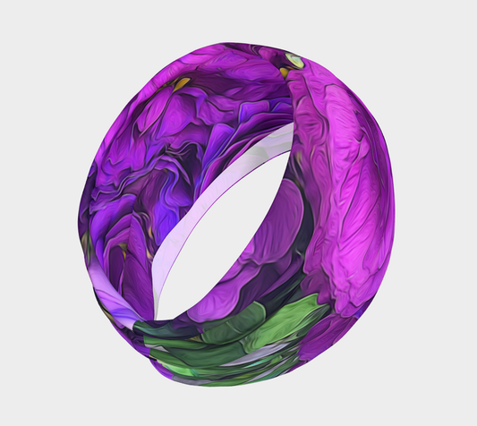 Purple Lisianthus Flowers Headband