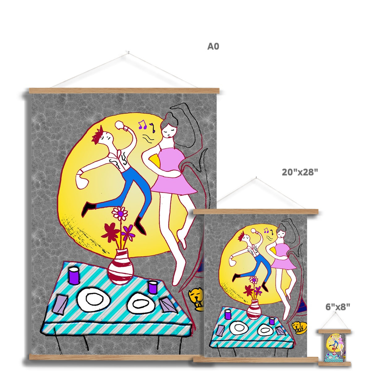 Dancin In The Moonlight Fine Art Print with Hanger