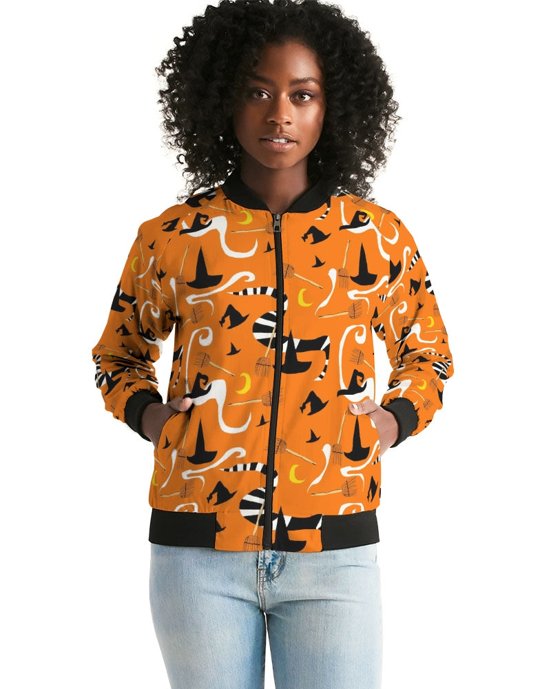 Witch Hats and Brooms Women's Bomber Jacket