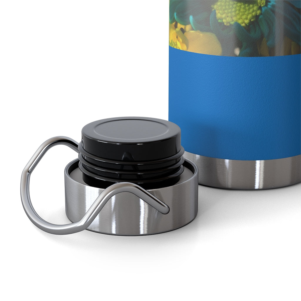 Raw Flowers 4 22oz Vacuum Insulated Bottle