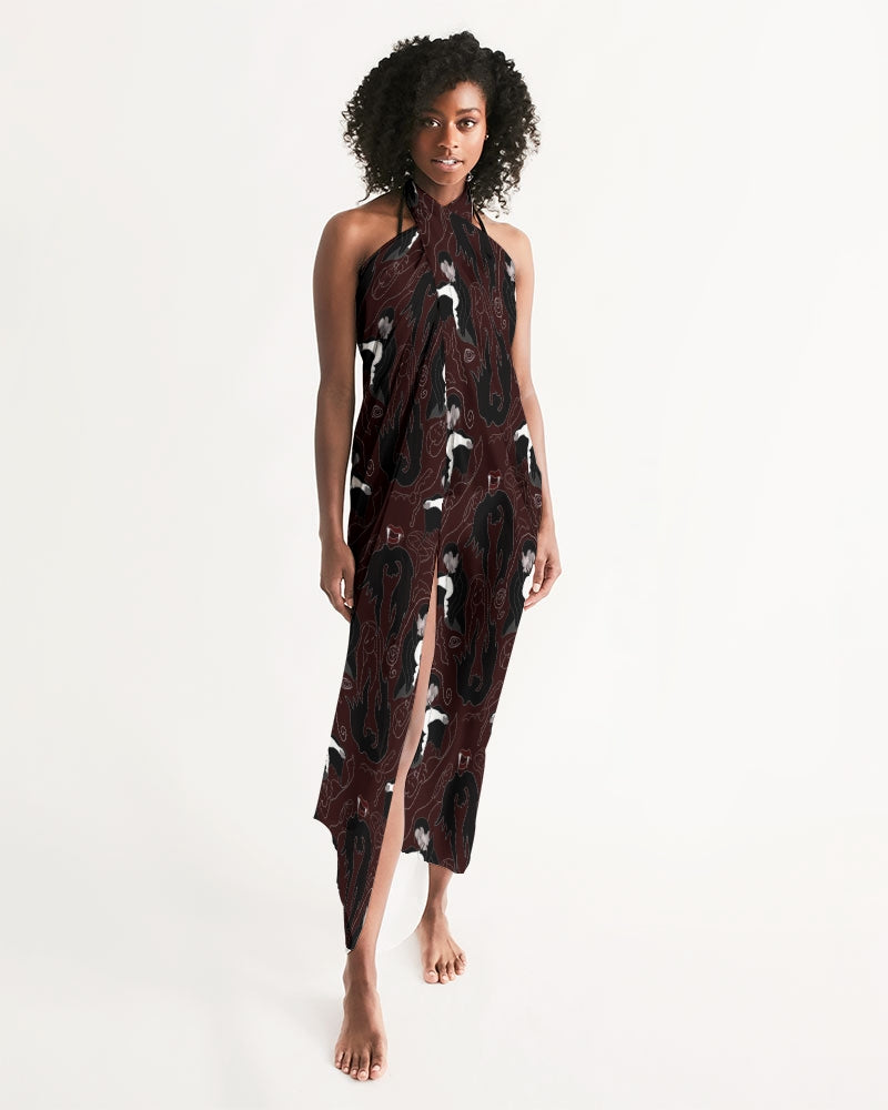 Vampire Pattern Swim Cover Up