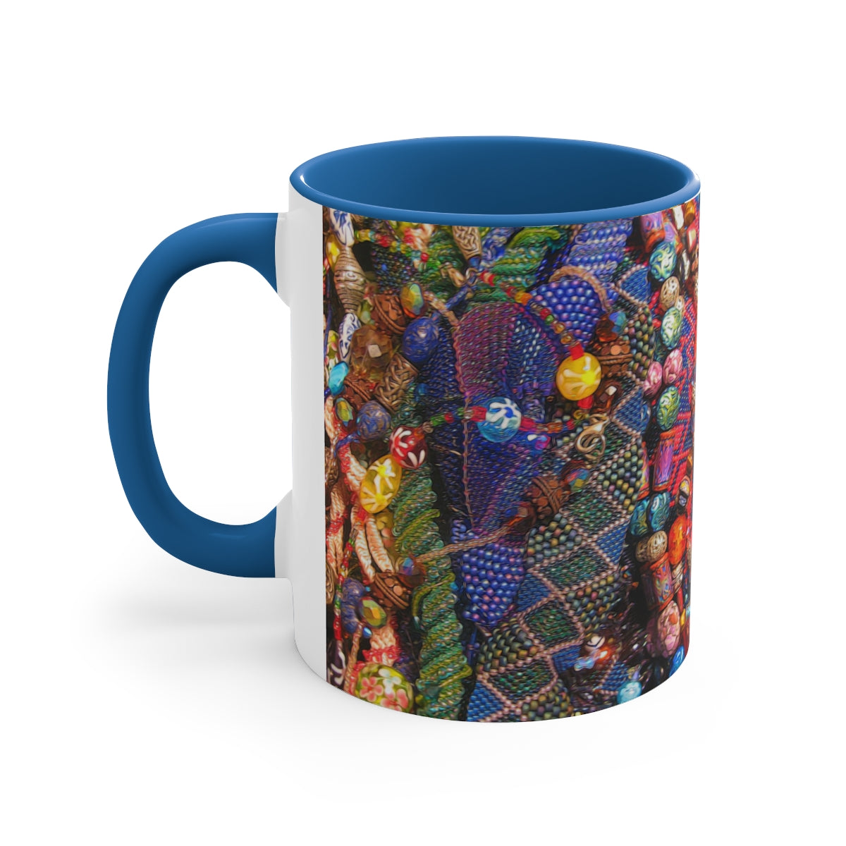 Beaded Jewelry Still Life Accent Coffee Mug, 11oz