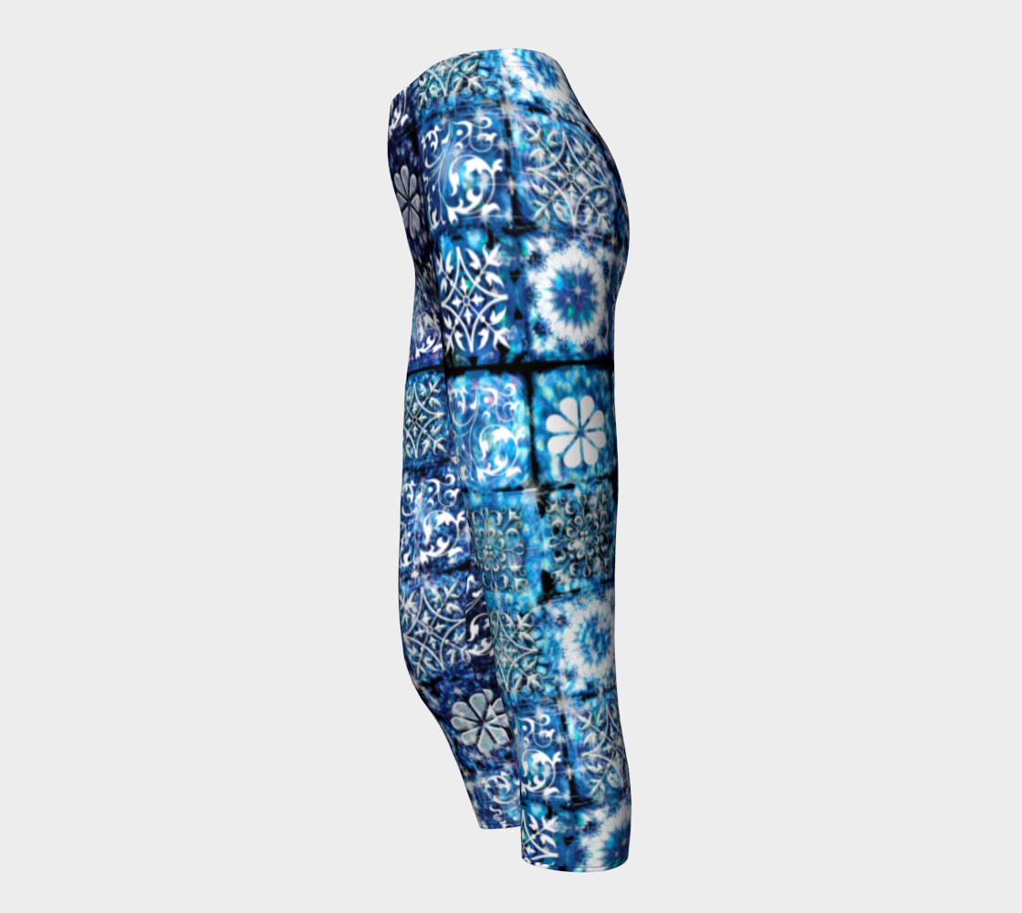 Blue Ice Crystals Capris
