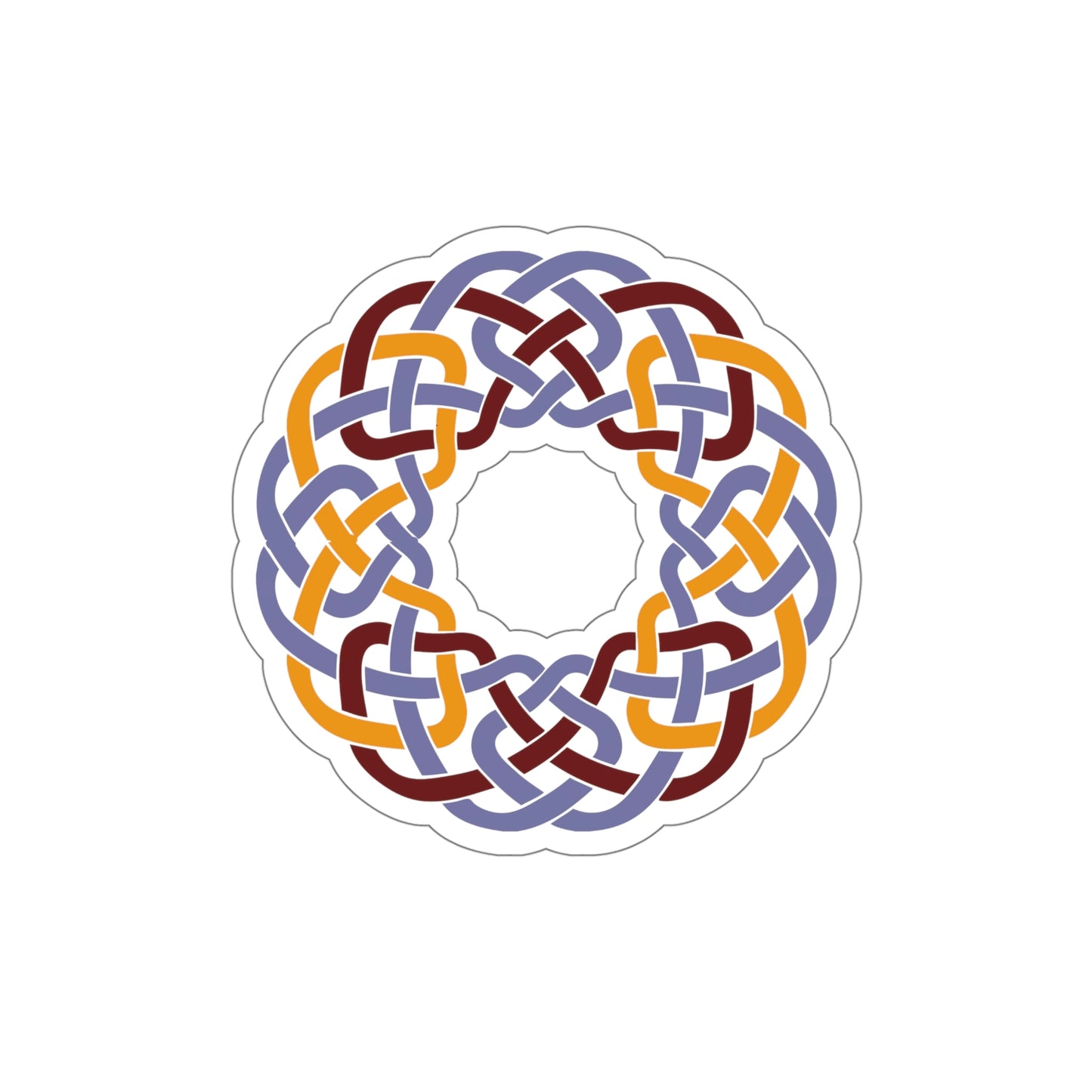 Red Yellow Blue Celtic Knot Die-Cut Stickers