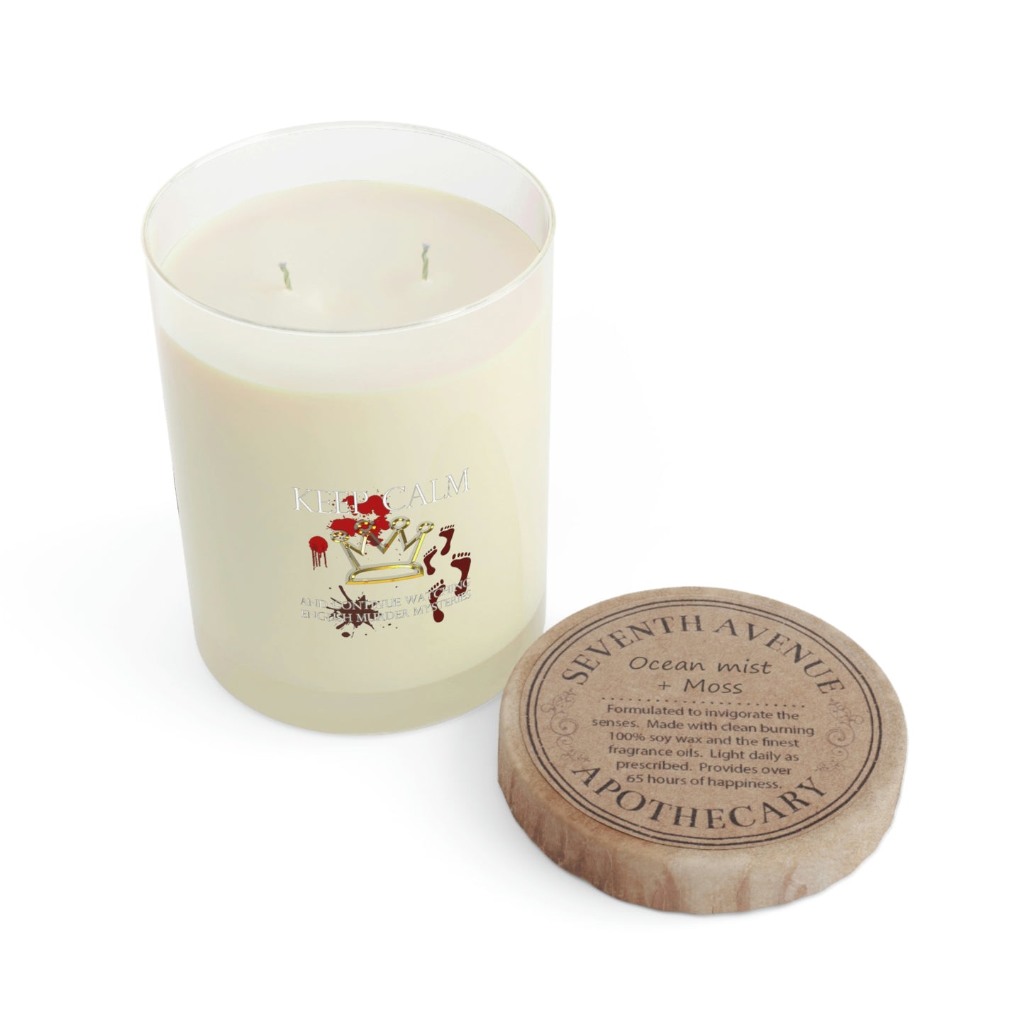 Keep Calm English Mystery Scented Candle - Full Glass, 11oz