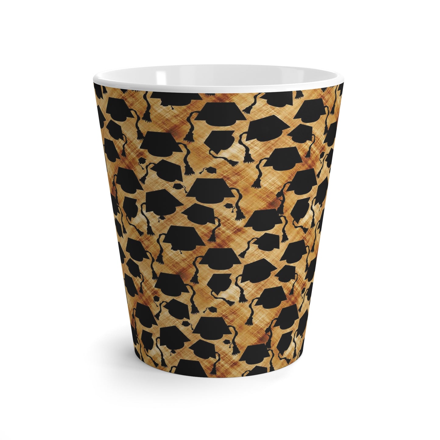 Graduation Hats Pattern Latte Mug