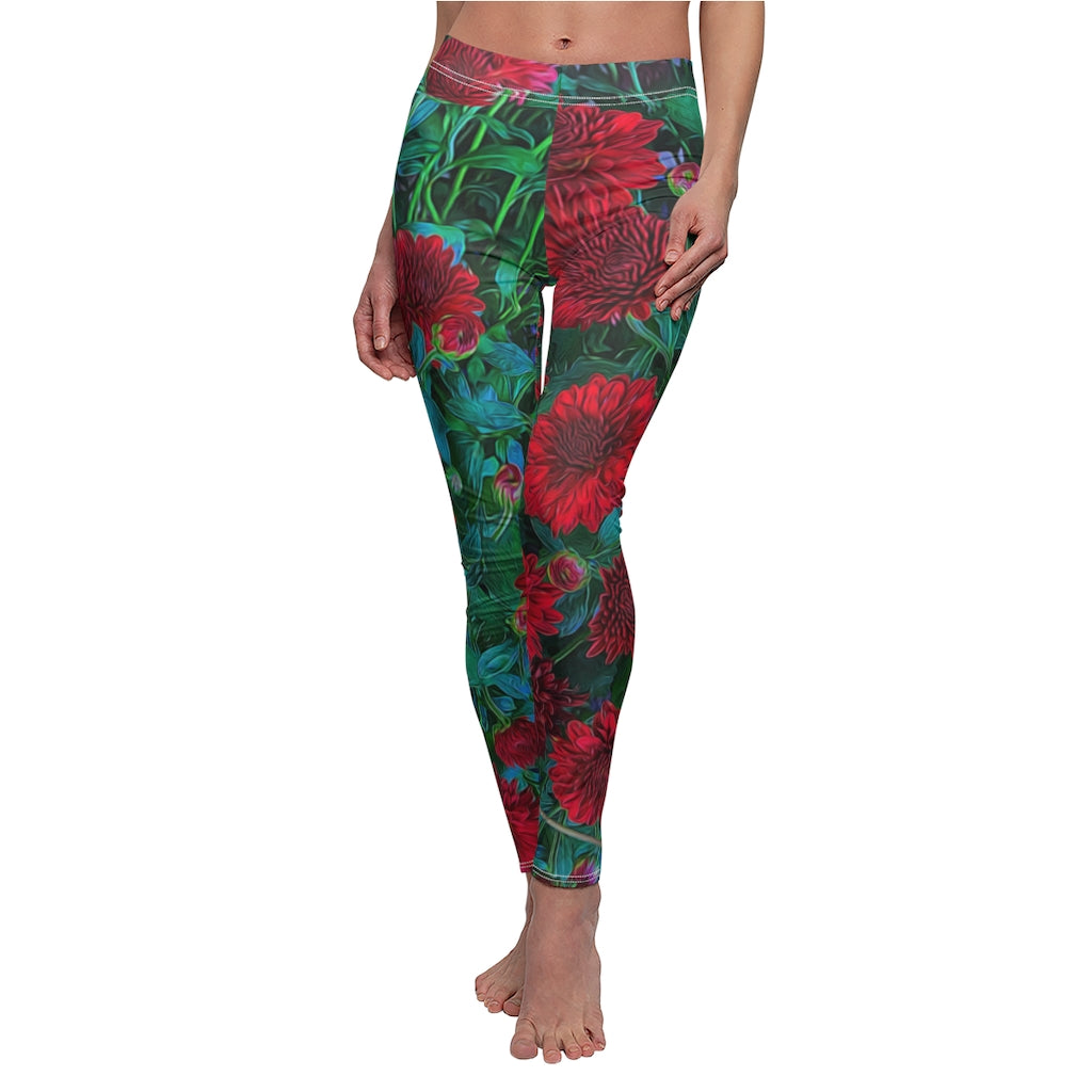 Red Mums Women's Cut & Sew Casual Leggings