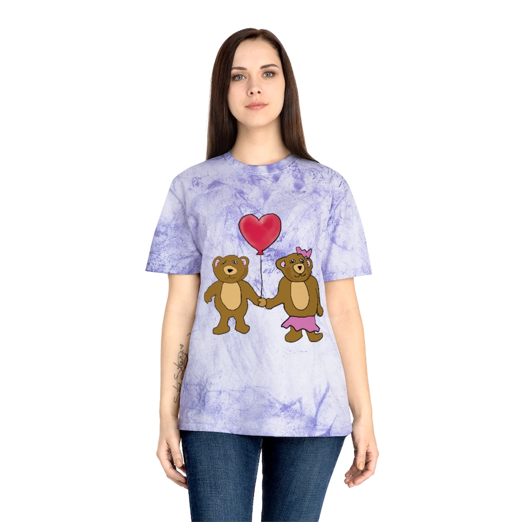 Teddy Bear Valentine Unisex Color Blast T-Shirt