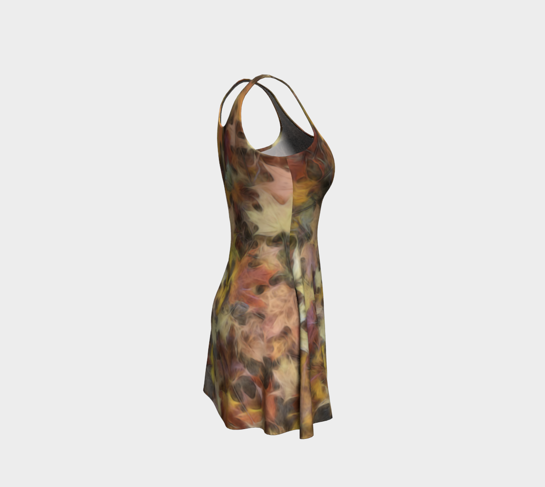 Light October Leaves Flare Dress