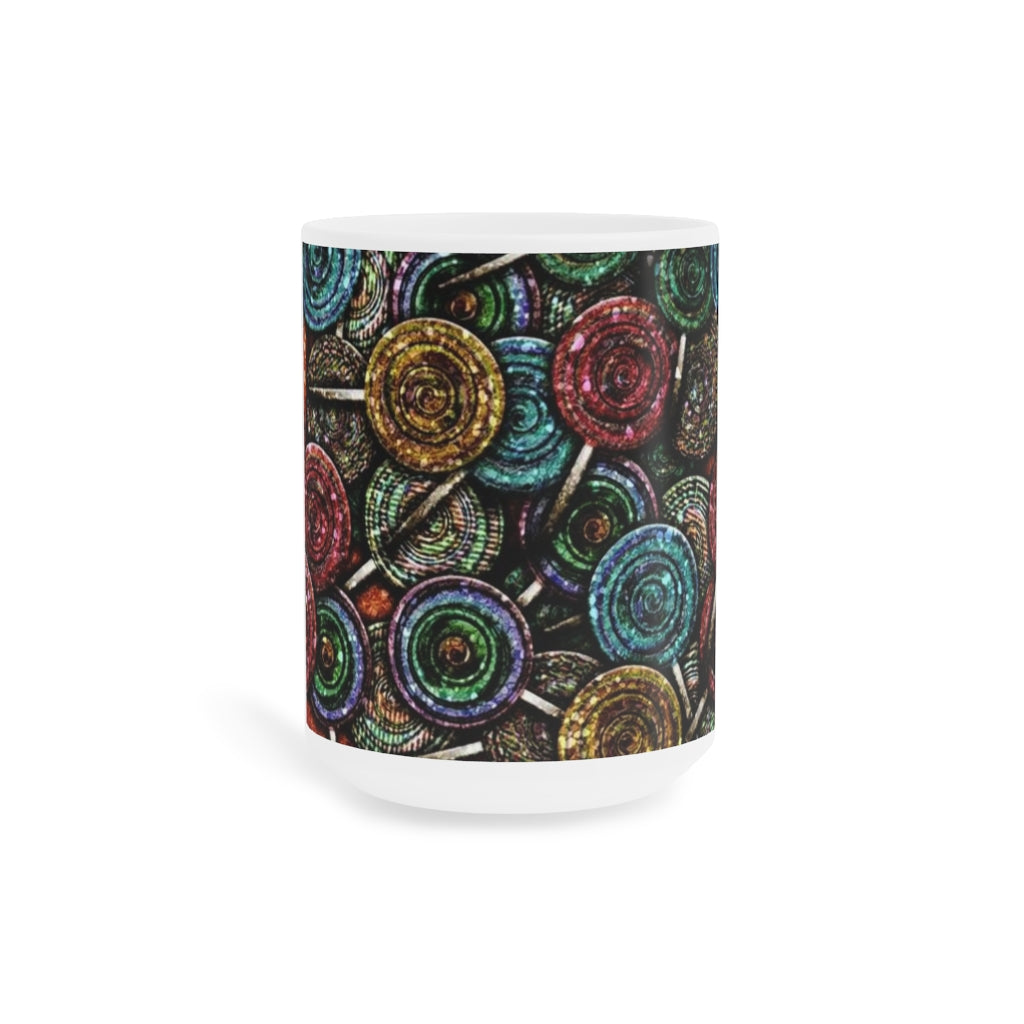 Glitter Lollipop Pattern Ceramic Mugs (11oz\15oz\20oz)