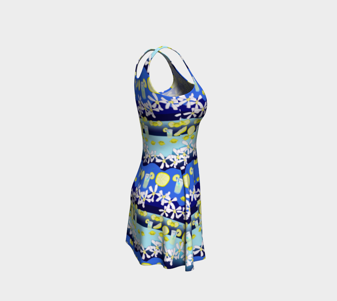 Lemonade Pattern Flare Dress