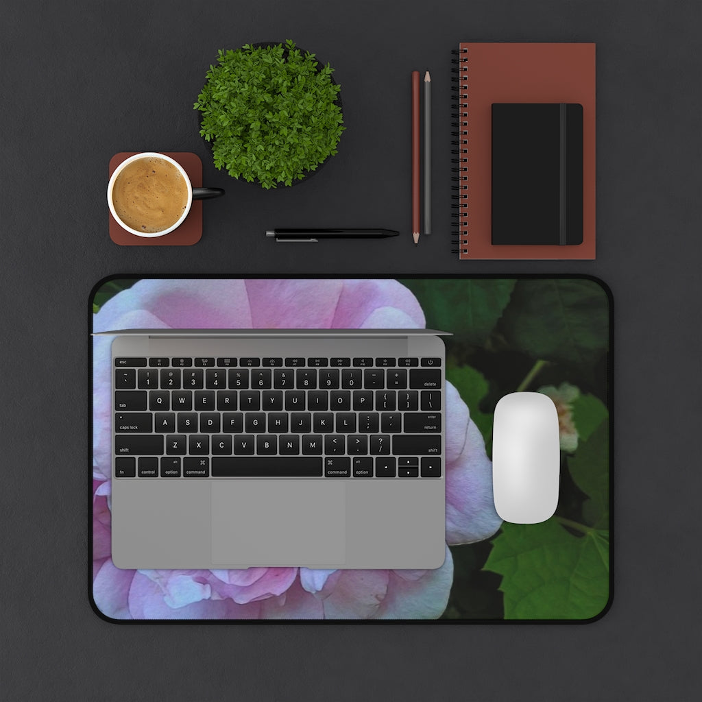 Wild Pink Rose Desk Mat