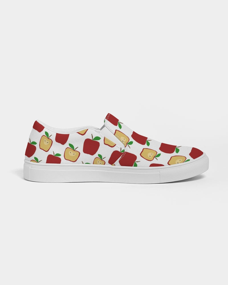 Apple Polkadots Women's Slip-On Canvas Shoe
