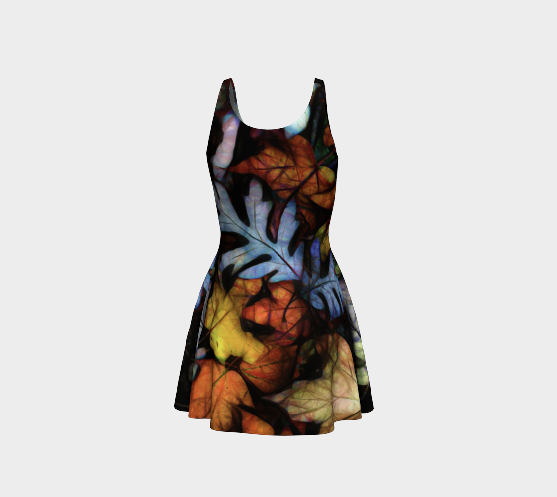 Mid October Leaves Flare Dress