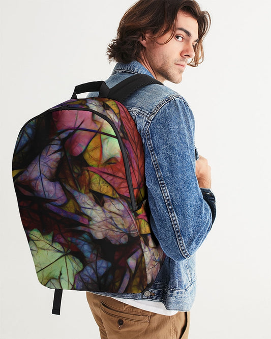 Fall Leaves Abstract Large Backpack