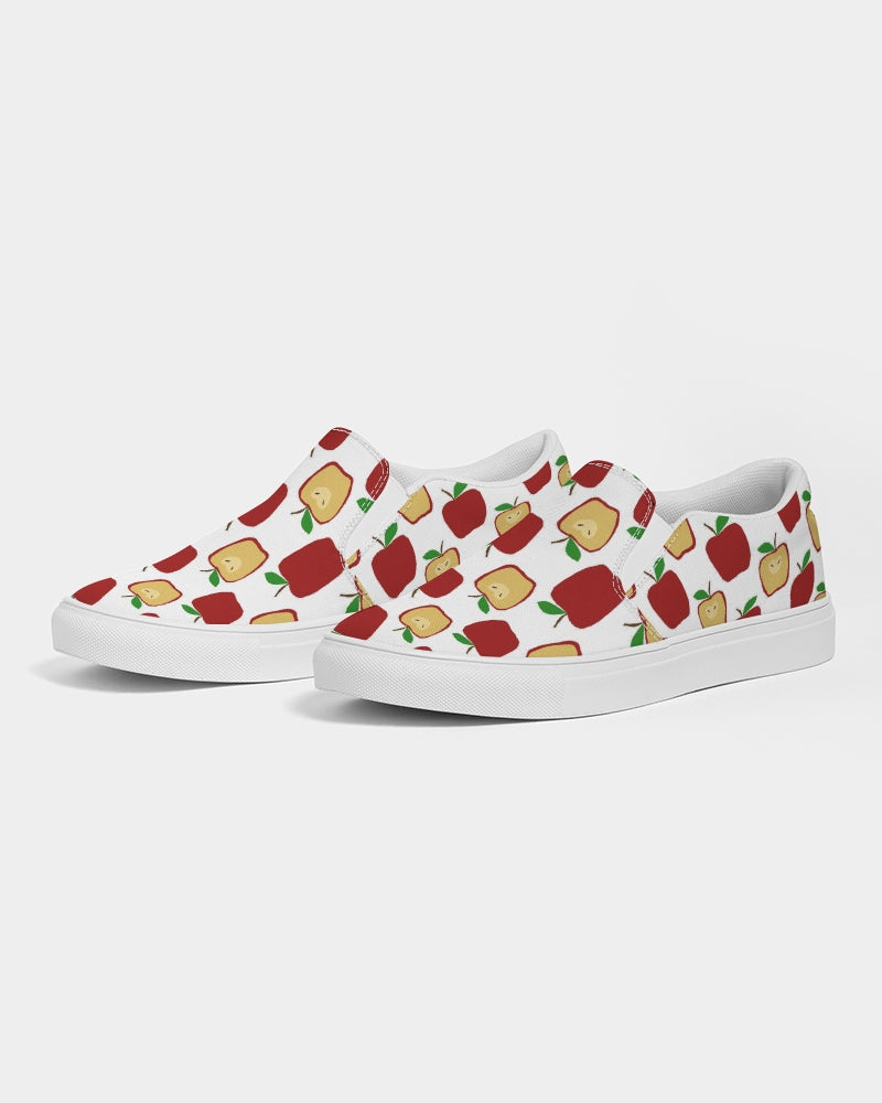 Apple Polkadots Women's Slip-On Canvas Shoe