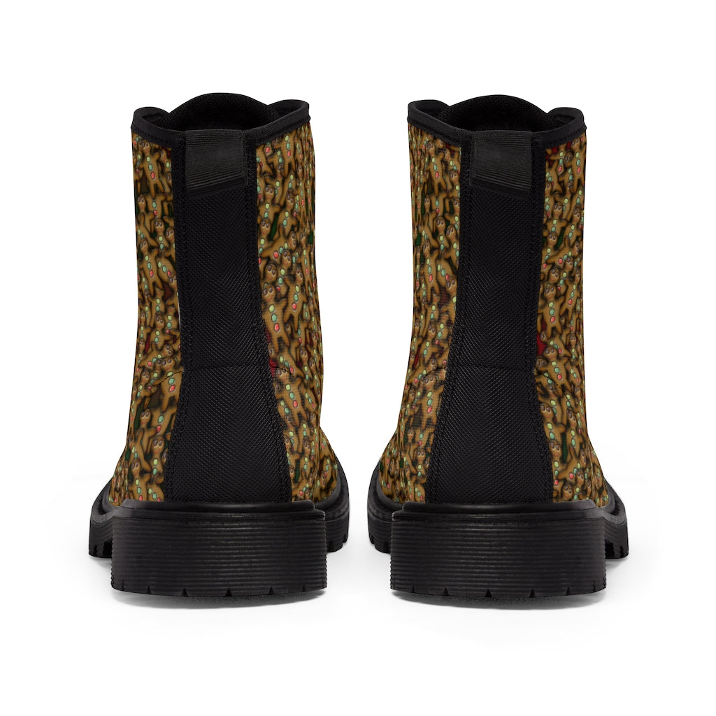 Gingerbread Cookie Women's Canvas Boots
