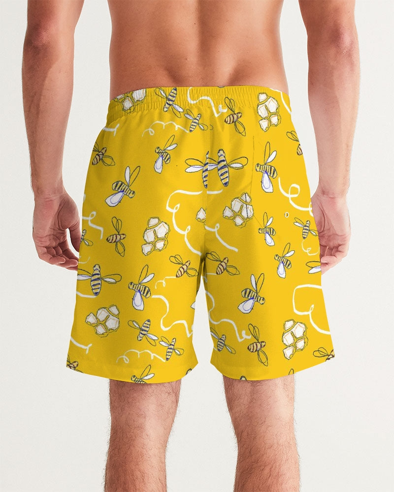 Honey B ees Men's Swim Trunk