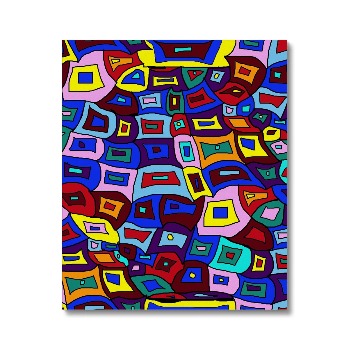 Wavy Square Pattern Canvas