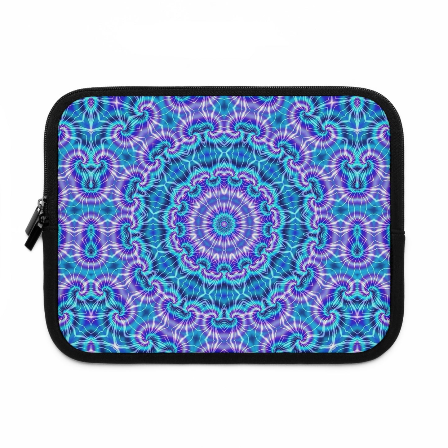 Blue and Purple Tie Dye Kaleidoscope Laptop Sleeve