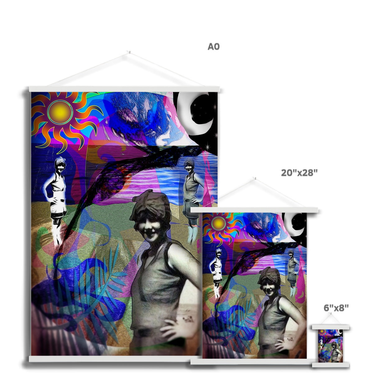 The Swimmer Fine Art Print with Hanger