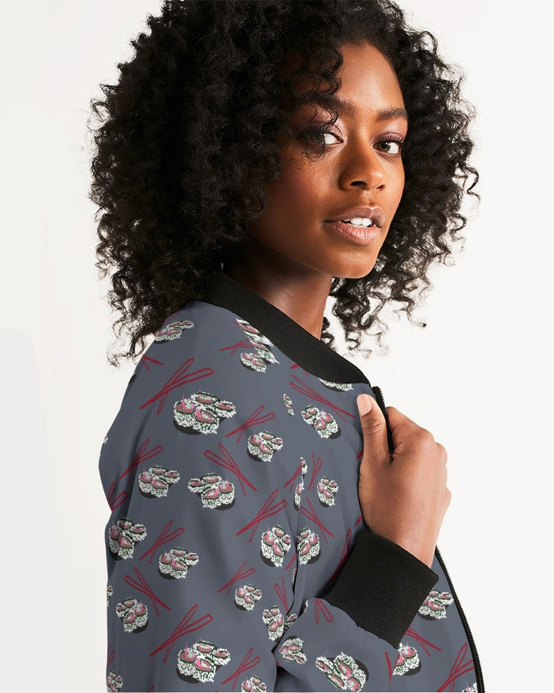 Sushi Pattern Women's Bomber Jacket