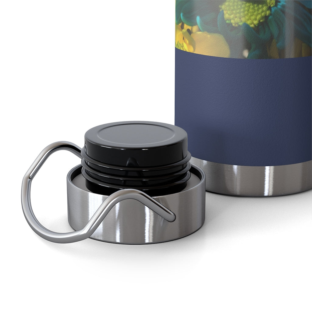Raw Flowers 4 22oz Vacuum Insulated Bottle