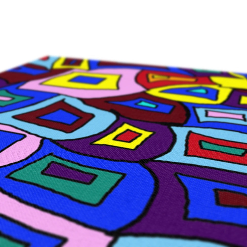 Wavy Square Pattern Canvas