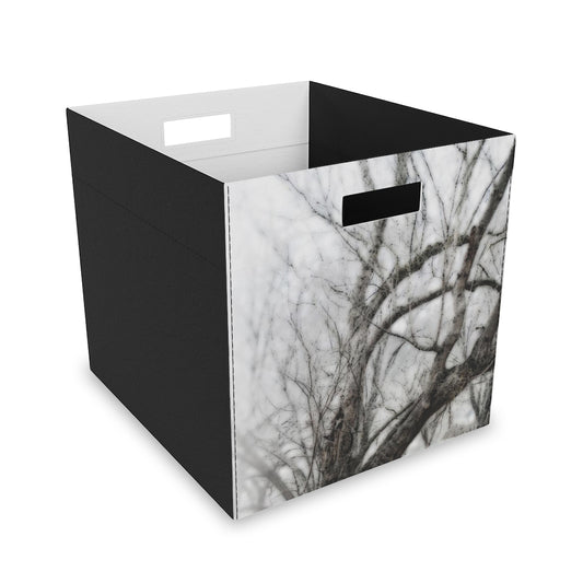 Old Tree On White Felt Storage Box