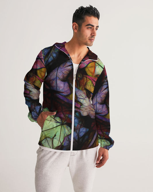 Fall Leaves Abstract Men's Windbreaker