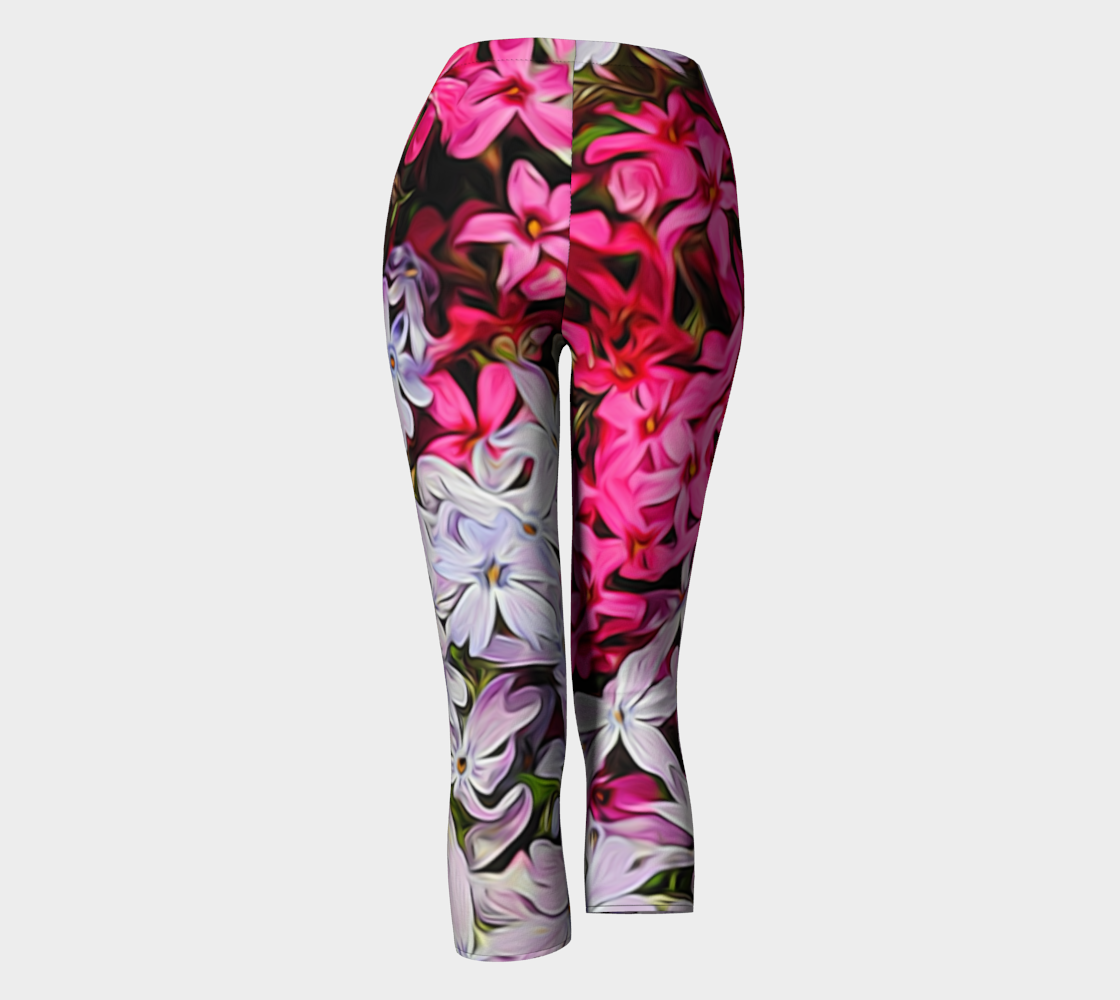 Pink and White Carpet Phlox Capris