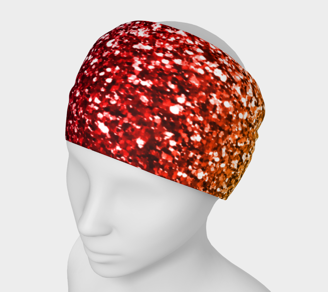 Rainbow Glitter Graphic Headband