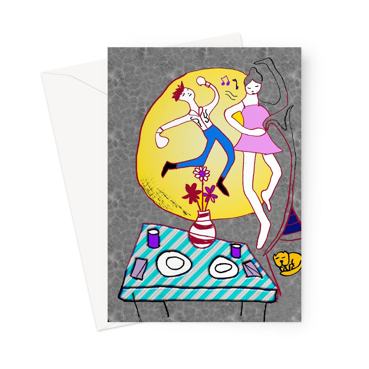 Dancin In The Moonlight Greeting Card